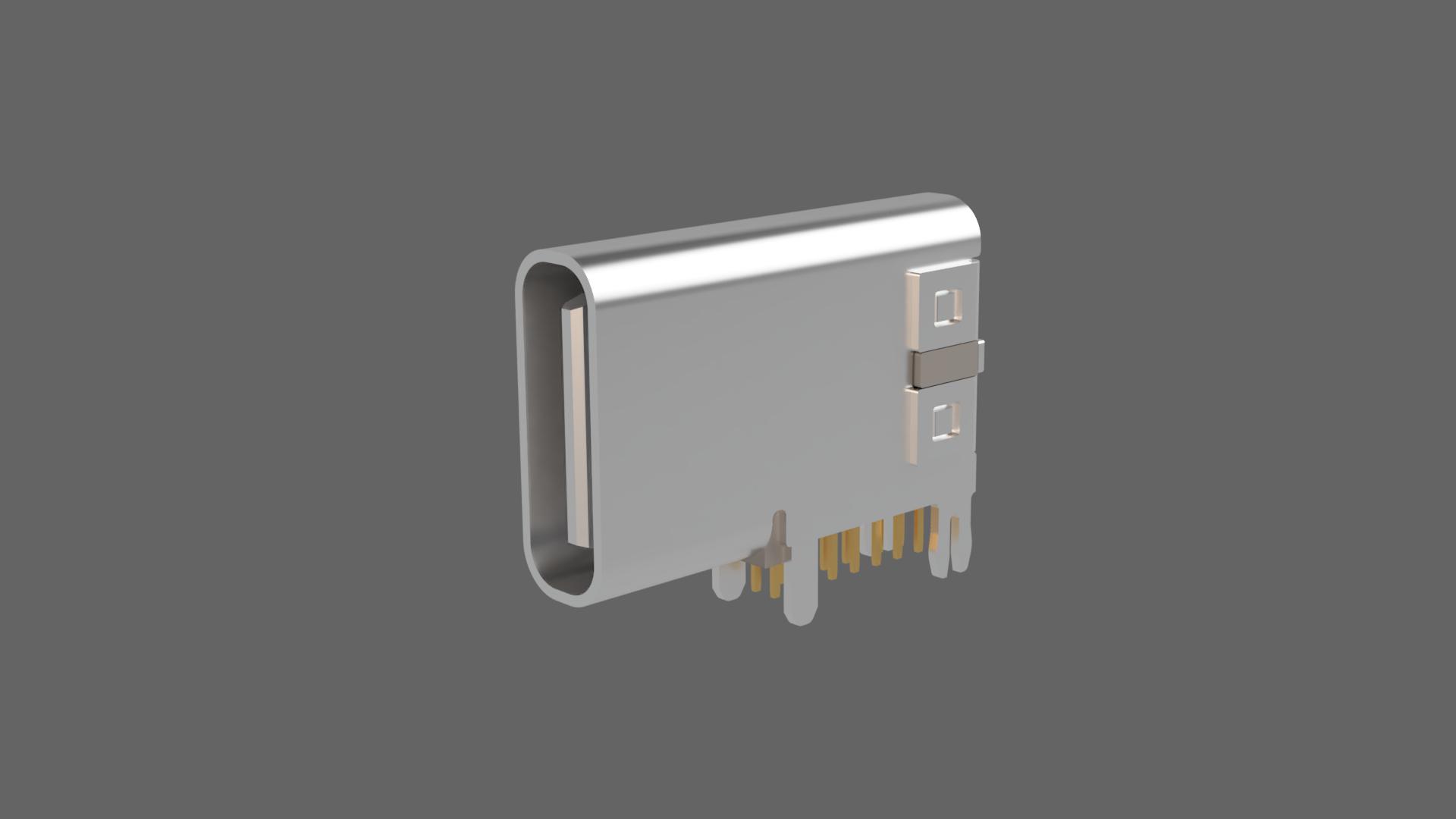 HROparts Elec TYPE-C-31-M-19垂直USB-C插孔